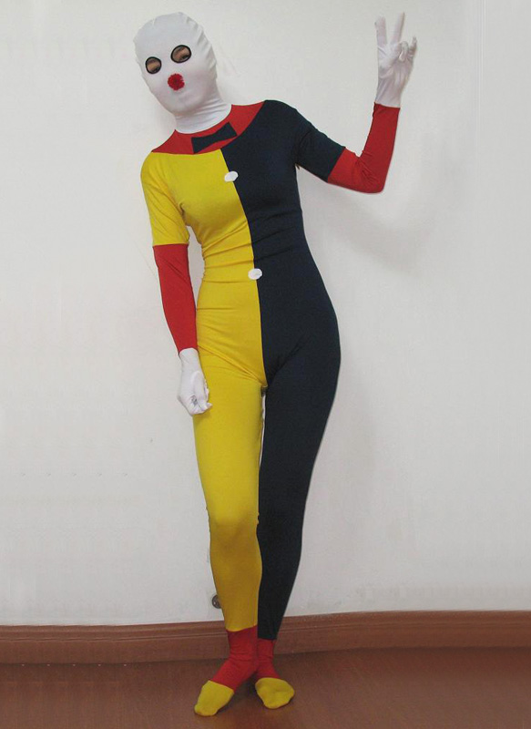 Sexy Clown Split Zentai Suit For Halloween 15112083